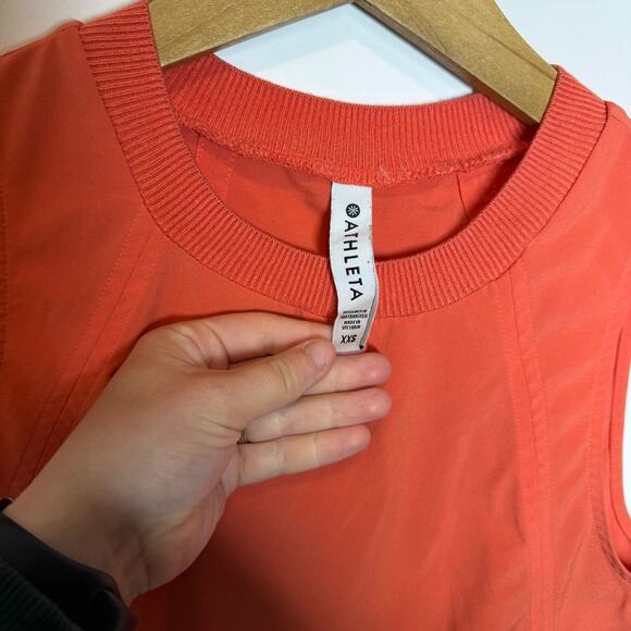 Athleta Zephyr Tank Top Coral Lightweight Flowy Fit Size XXS - Picture 3 of 6